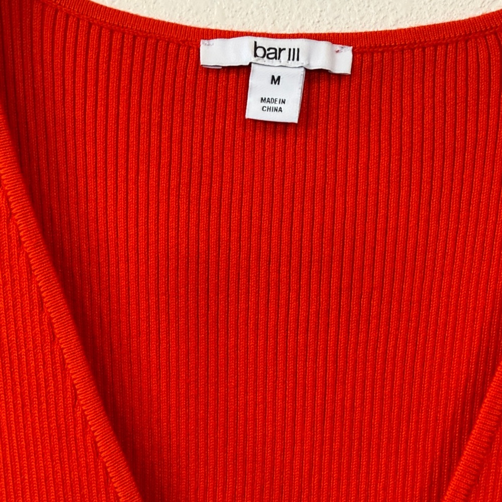 Bar III Sleeveless Red Maxi Dress with V-Neck - Picture 5 of 7